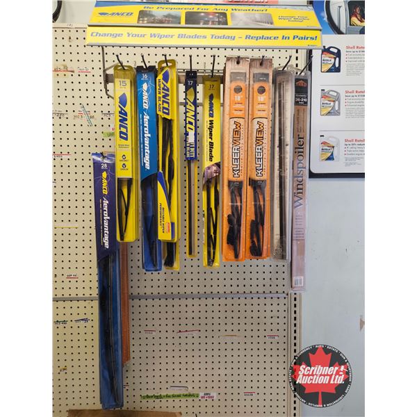 34 Assorted Windshield Wiper Blades & Racjk