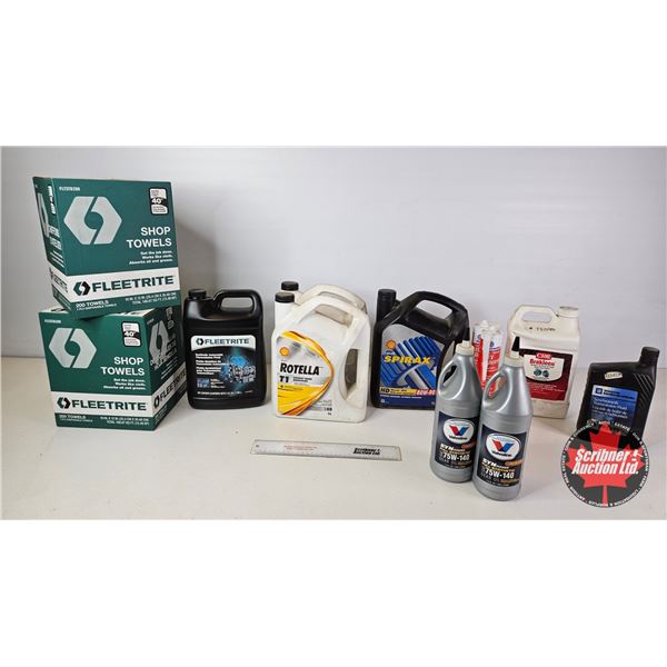 New Shop Towels, Fluids and Gasket Maker