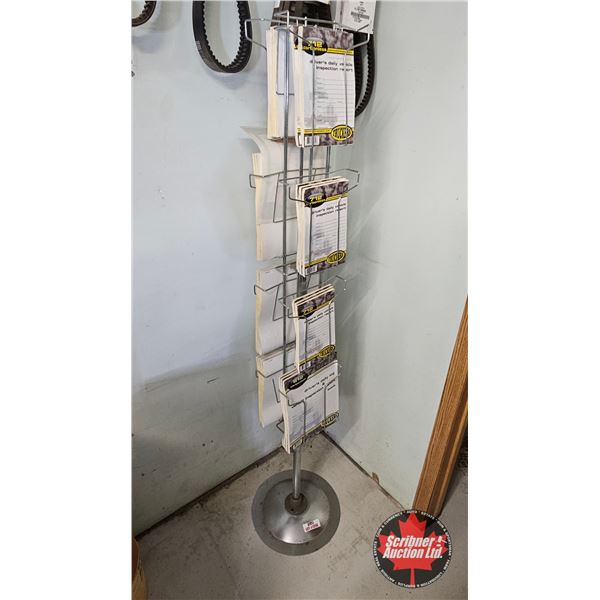 Floor Display Rack with Vehicle Inspection Report Books