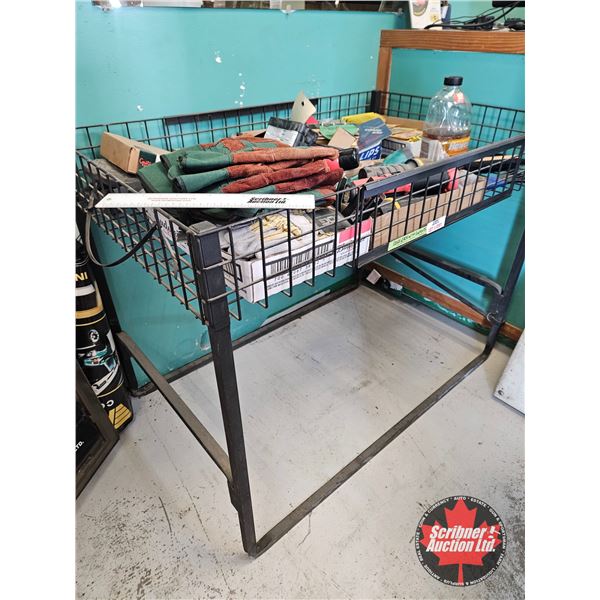 Wire Display Basket with Assorted Shop Supplies