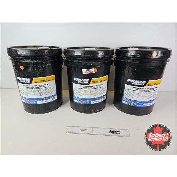 New Prime Guard 75W-90 Synthetic Gear Oil, 3 Pails