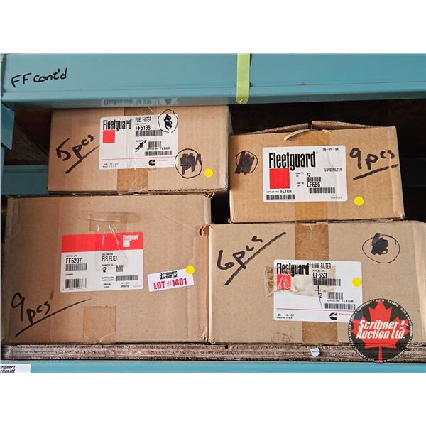 Assorted Fleetguard Filters, 4 Cartons