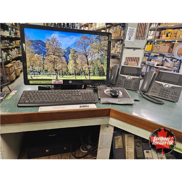 HP ProDesk Computer, Monitor & Cisco Phones