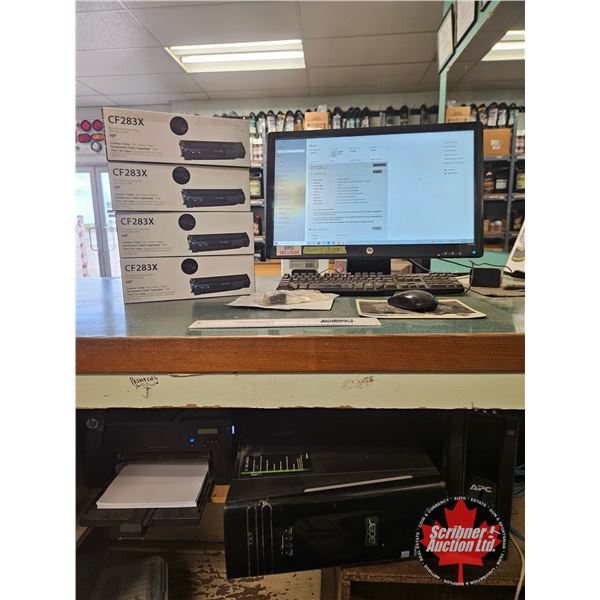 Acer Aspire Desktop Computer, HP Printer & Toner