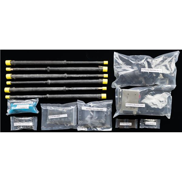 DESIRABLE GROUPING OF ELUSIVE M134 MINI GUN PARTS.