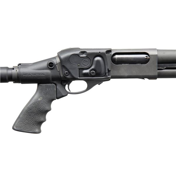 HEAVILY ACCESSORIZED REMINGTON MODEL 870 SHOTGUN.