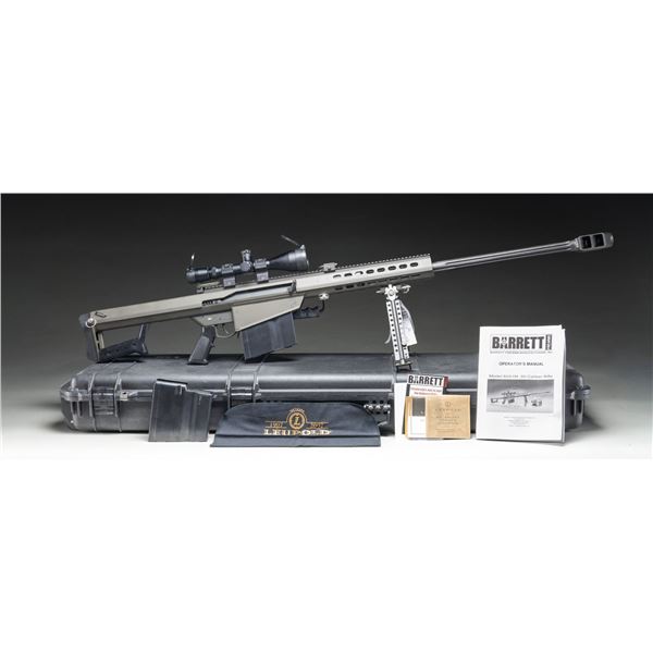 AS NEW 50 CALIBER BARRETT M107 RIFLE WITH LEUPOLD