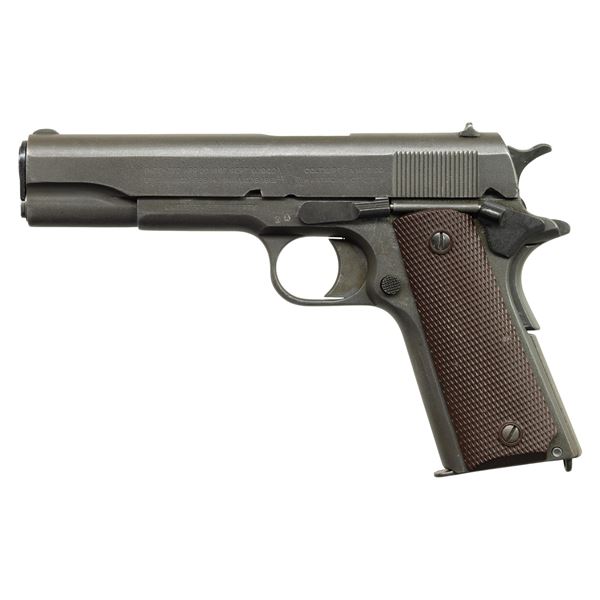 TWICE REWORKED COLT 1911 SEMI-AUTO PISTOL.
