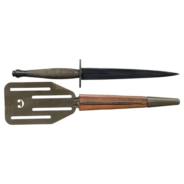EXCELLENT WW2 OSS COMMANDO KNIFE WITH "PANCAKE