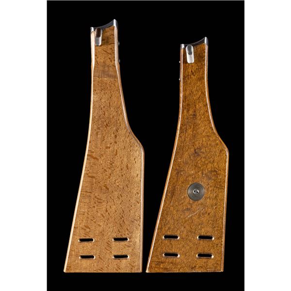 2 REPRO LUGER SHOULDER STOCKS; NAVY & ARTILLERY.