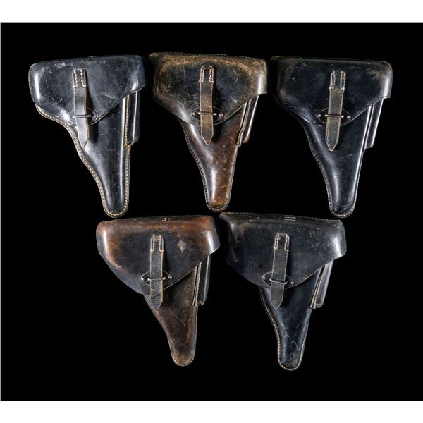 LOT OF 5 GERMAN WWII P.38 HARDSHELL HOLSTERS.