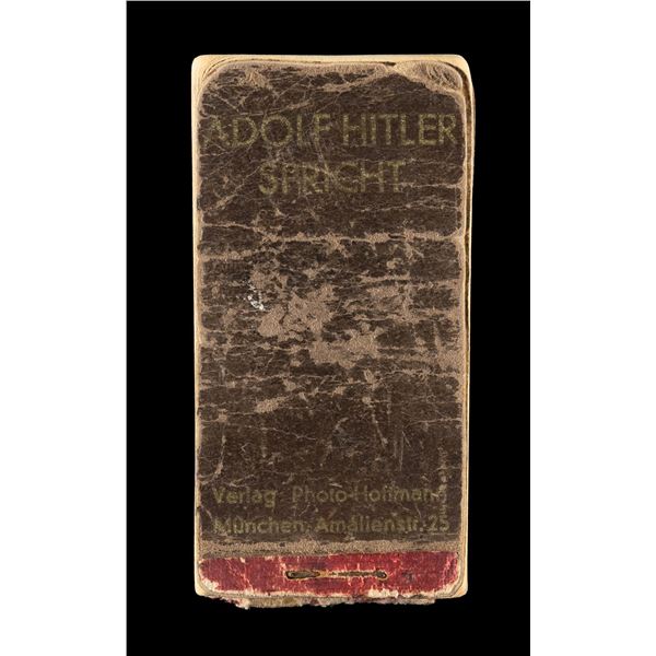 WWII GERMAN FLIP BOOK OF A.H. SPEECH.
