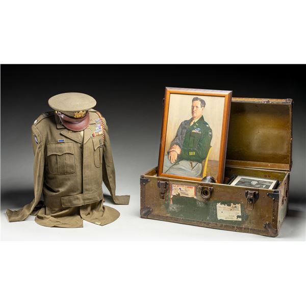 WWII IKE JACKET, SHIRT, HAT, PAINTING & MUCH MORE