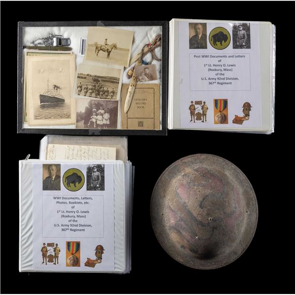 FASCINATING 92ND DIVISION GROUP OF 1ST LIEUTENANT