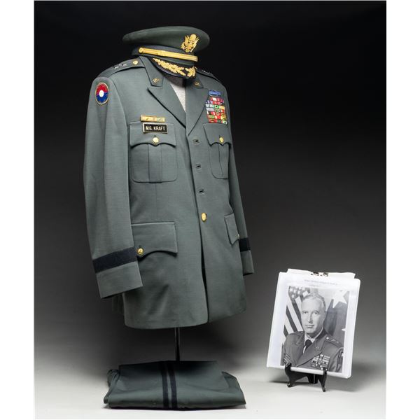US 2-STAR GENERAL'S TUNIC AND HAT BELONGING TO