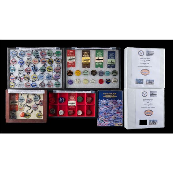 PORTSMOUTH NAVAL SHIPYARD LAUNCHING PINS, TAGS,