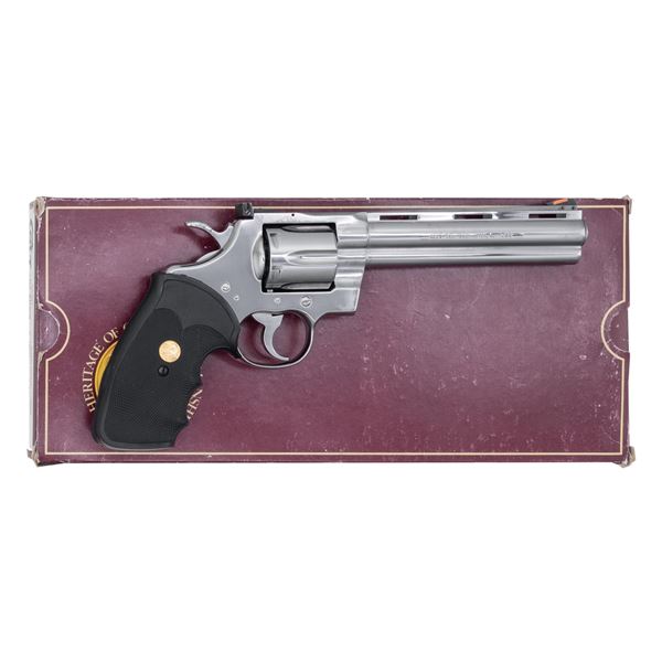 COLT PYTHON STAINLESS STEEL REVOLVER WITH MATCHING