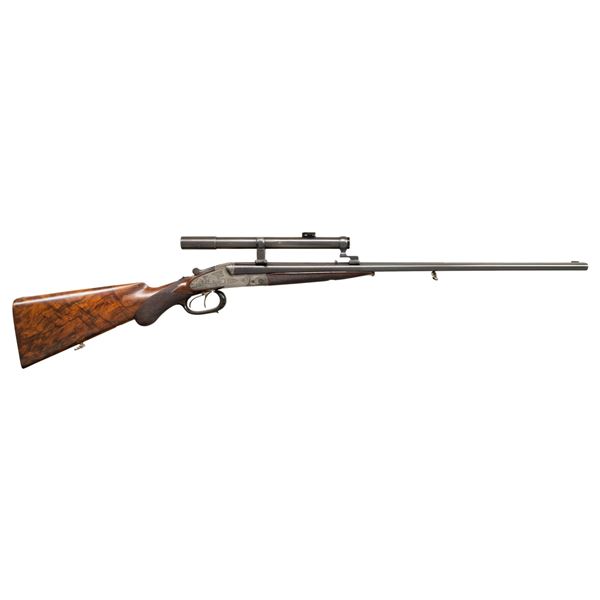 ATTRACTIVE SIDELOCK DOUBLE RIFLE BY KNEIPP OF