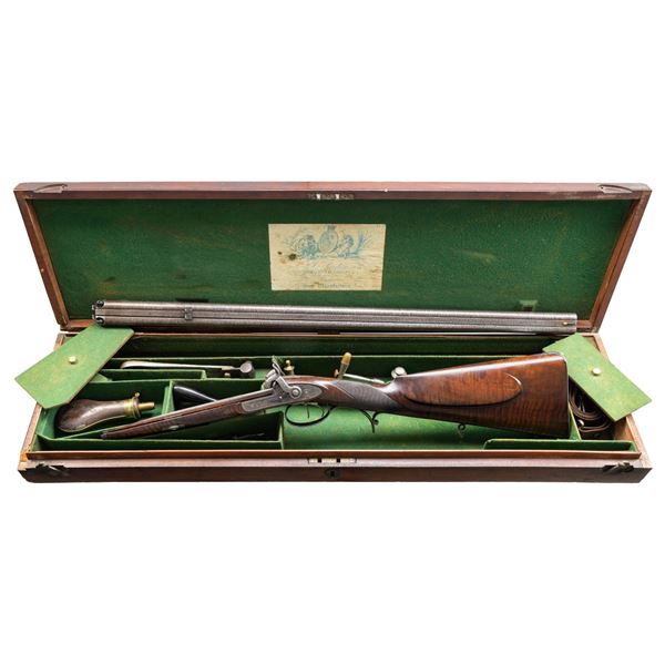 J. PURDEY RIFLE NO. 4703 PERCUSSION DOUBLE EXPRESS