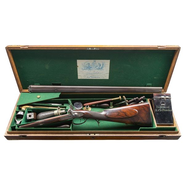 J. PURDEY RIFLE NO. 5263 PERCUSSION DOUBLE EXPRESS
