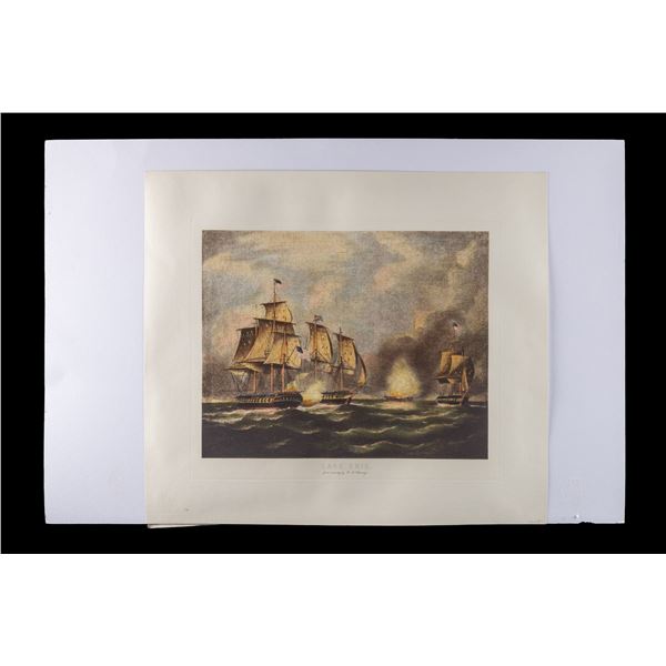 2 ENGRAVINGS OF R. M. CHAUNCEY PAINTINGS OF BATTLE