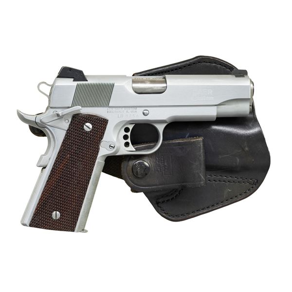 LES BAER CUSTOM STAINLESS STEEL SEMI-AUTO PISTOL.