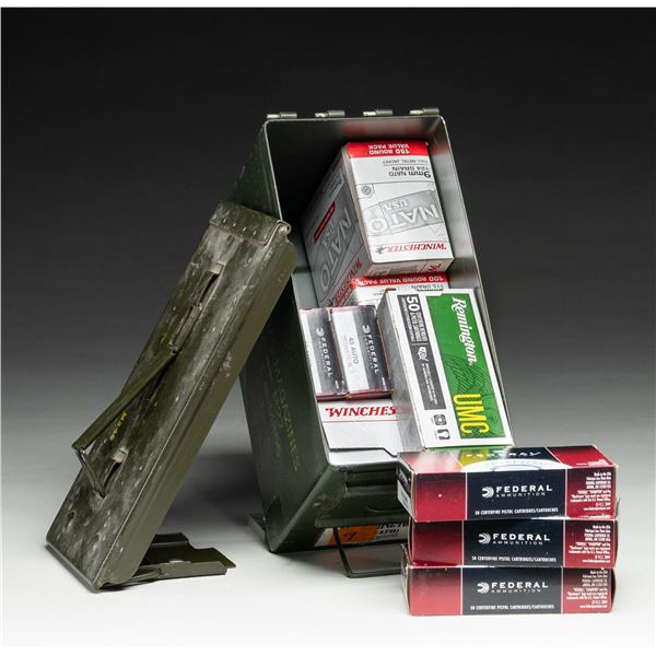 LOT OF 400 RDS 9MM & 450 RDS OF 45 ACP AMMO.
