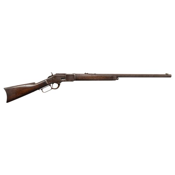 WINCHESTER 1873 RIFLE WITH HALF MAGAZINE.