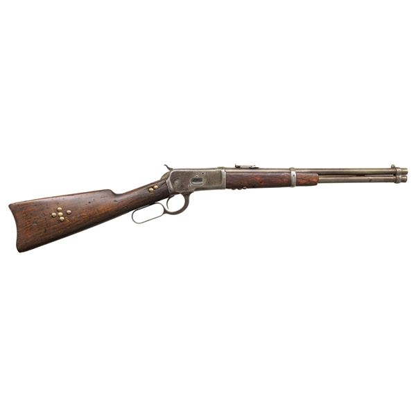 ANTIQUE TACK DECORATED 16" WINCHESTER MODEL 1892