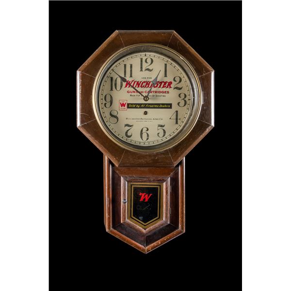 WINCHESTER ADVERTISING WALL CLOCK NAMED "CLINTON".
