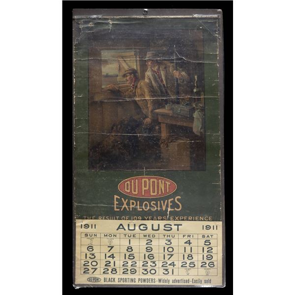 HANGING DU PONT 1911 "LOOK AT EM" CALENDAR.