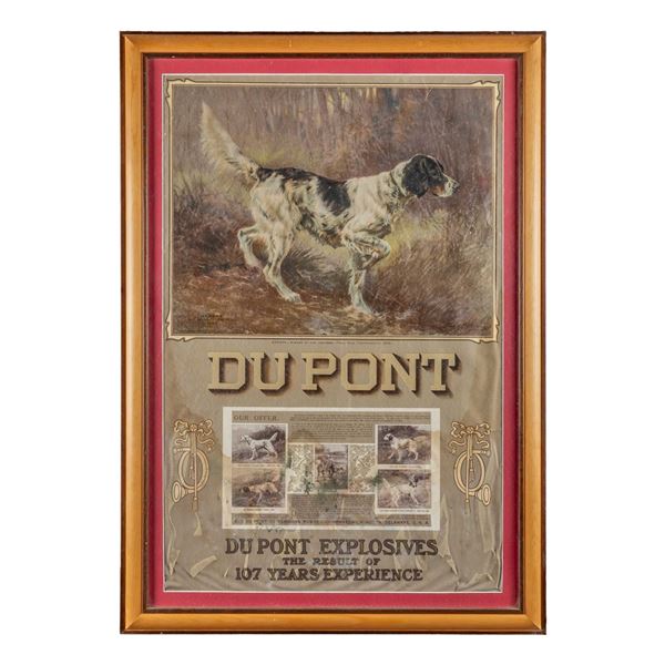 FRAMED DUPONT "GENEVA" 1903 ADVERTISEMENT.