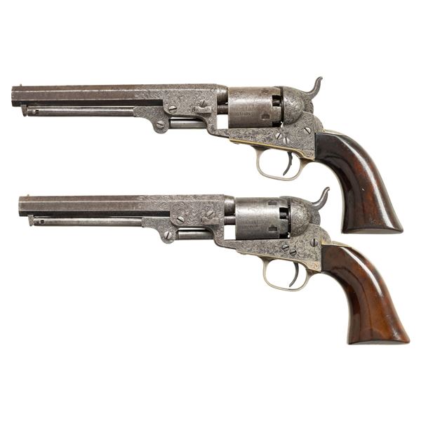 CASED PAIR OF FACTORY ENGRAVED COLT MODEL 1849