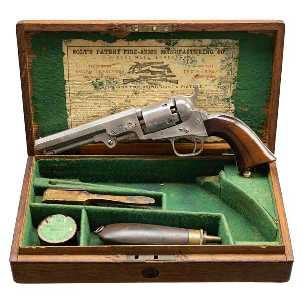 CASED LONDON COLT MODEL 1849 POCKET REVOLVER.