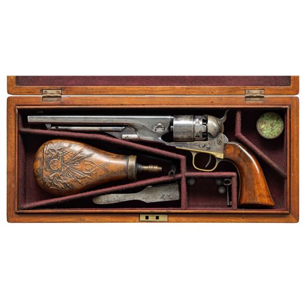 CASED COLT 1860 ARMY REVOLVER.