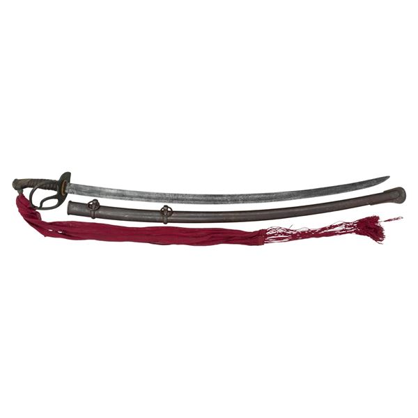 CONFEDERATE CAVALRY OFFICER SABER & SASH CAPTURED