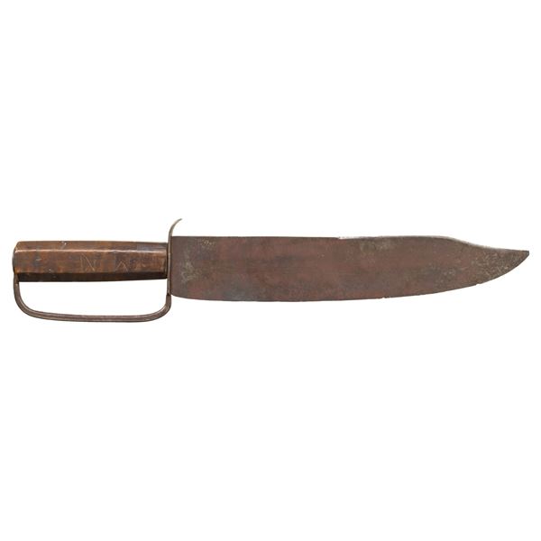 CLASSIC CONFEDERATE D-GUARD BOWIE KNIFE.