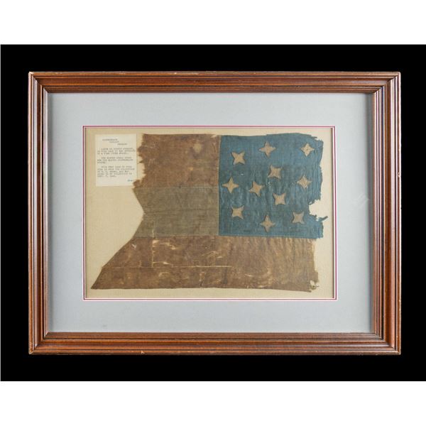RARE CONFEDERATE GUIDON PENNANT CONTRACTED IN