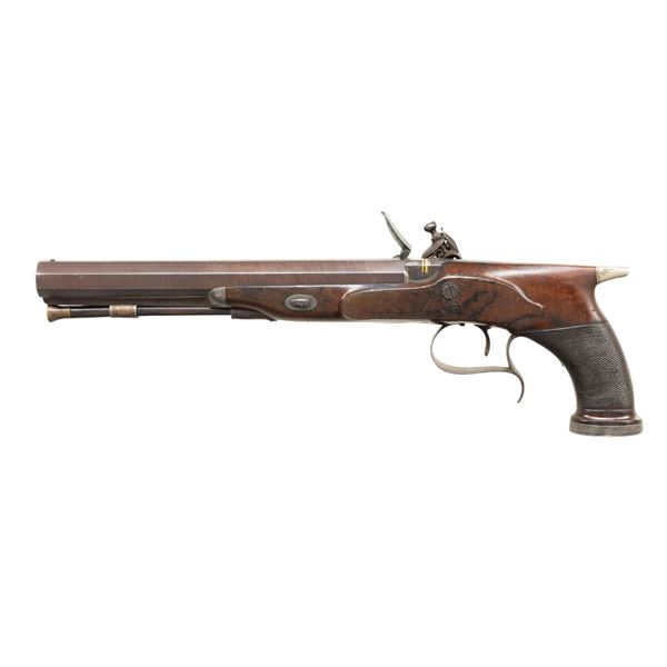 RARE RICHMOND VIRGINIA FLINTLOCK DUELING PISTOL.