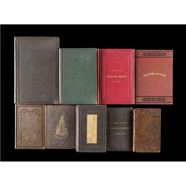 NINE PRE AND POST CIVIL WAR SERVICE MANUALS.