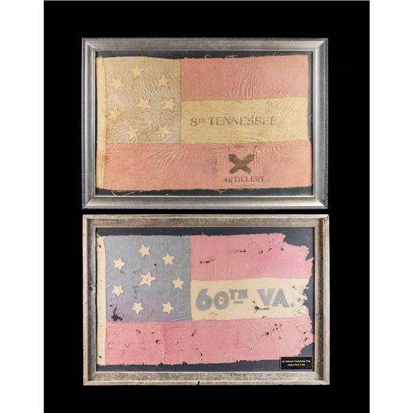 2 DECORATIVE RECREATED CONFEDERATE REGIMENTAL