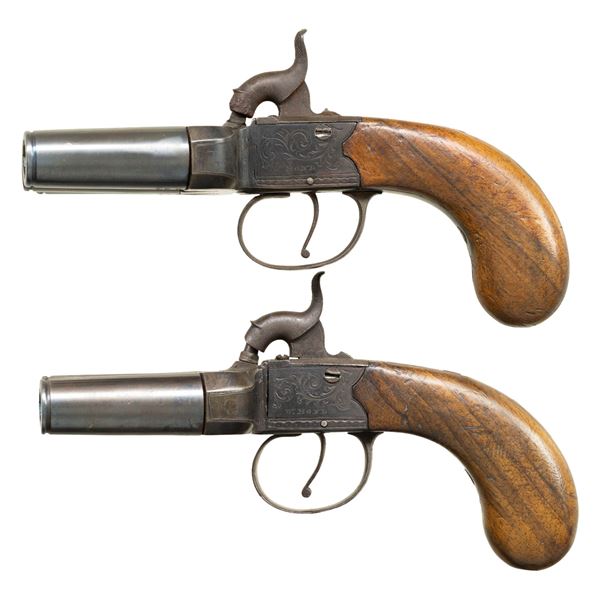 ATTRACTIVE CASED PAIR OF PERCUSSION DUCK FOOT