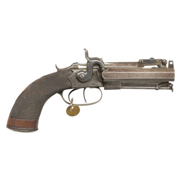 WELL MADE DOUBLE BARREL BOXLOCK PERCUSSION PISTOL