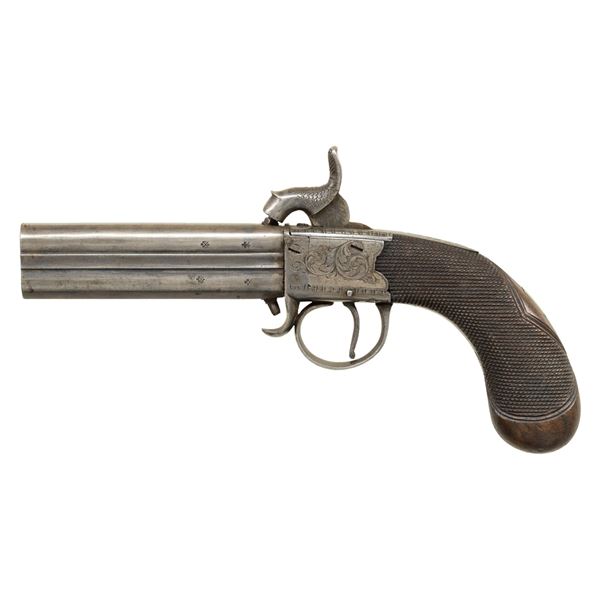 GOOD QUALITY ENGLISH TURNOVER PERCUSSION PISTOL.