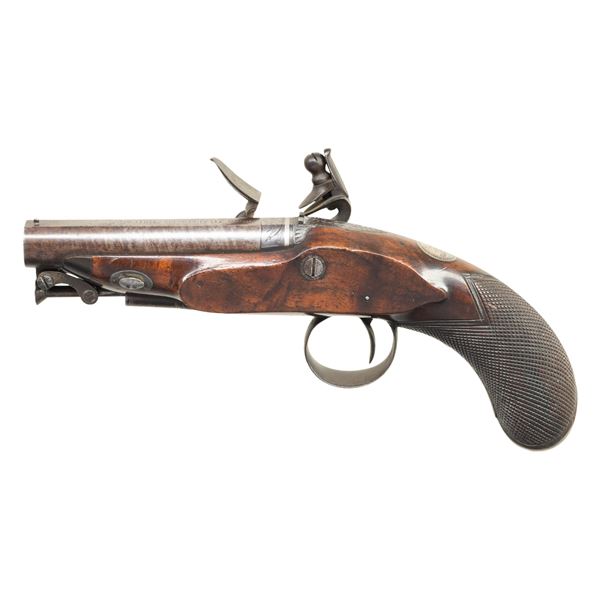 SMALL CALVERY TYPE FLINTLOCK PISTOL BY T.MORTIMER