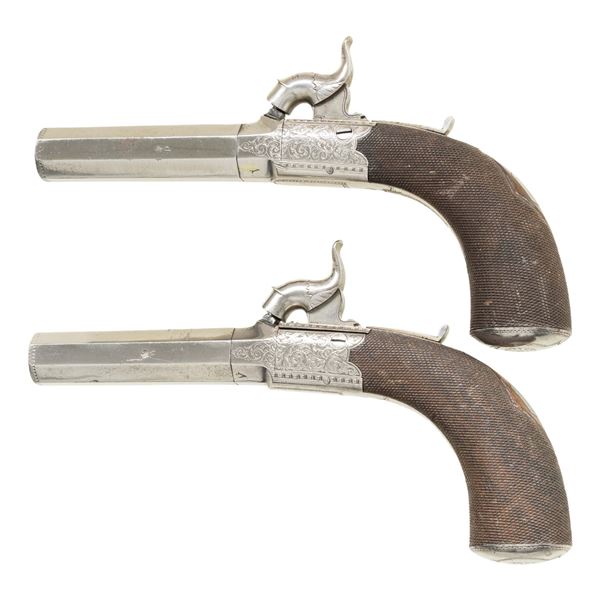 GOOD PAIR OF FOLDING TRIGGER PERCUSSION GREATCOAT