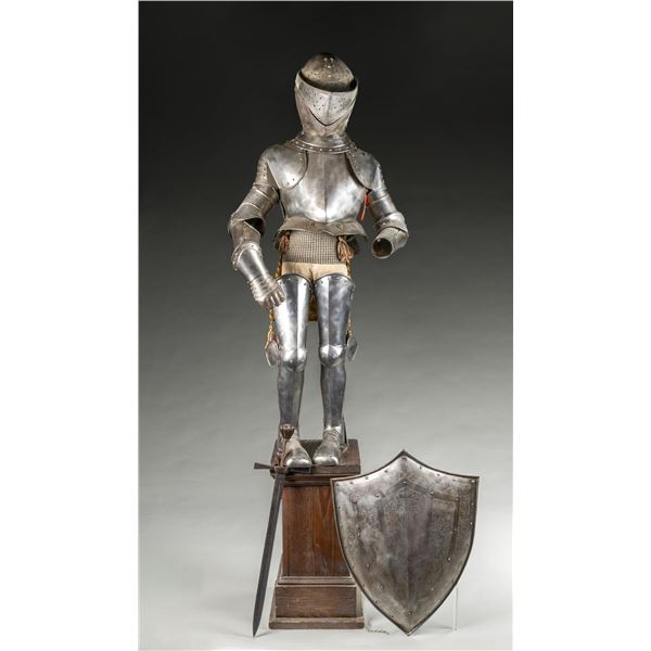 VICTORIAN ERA HALF SCALE FLEMISH SUIT OF ARMOR.