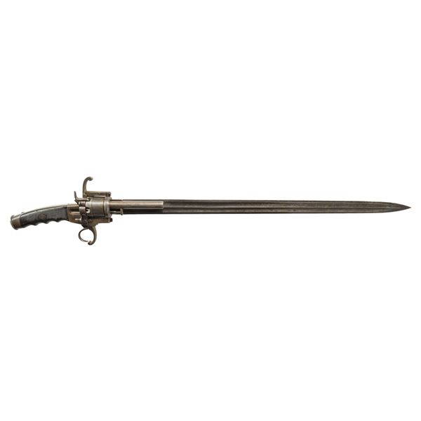 RARE HENRI GOOSSENS PATENT PISTOL/HUNTING SWORD.