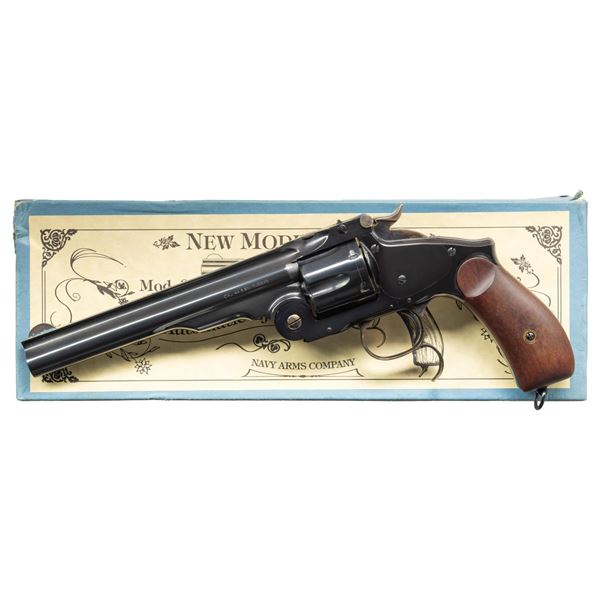 NAVY ARMS NO.3 RUSSIAN REVOLVER WITH MATCHING BOX.