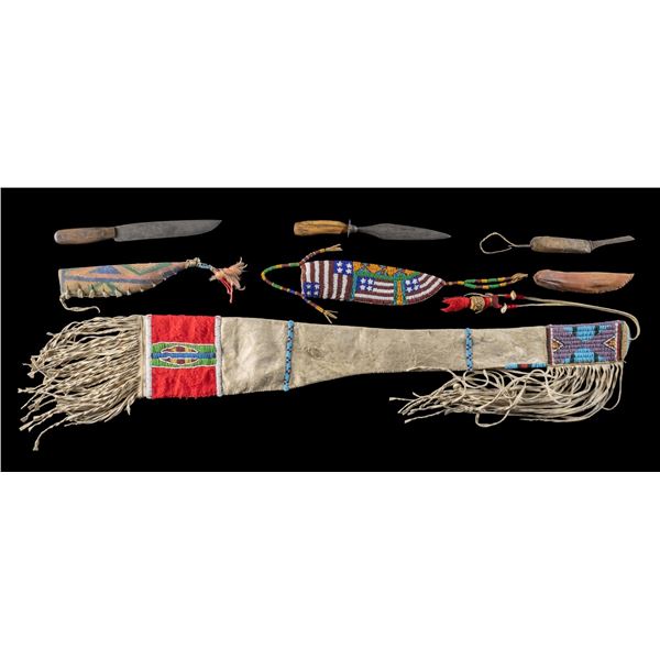 CONTEMPORARY BEADED PLAINS STYLE RIFLE SCABBARD &